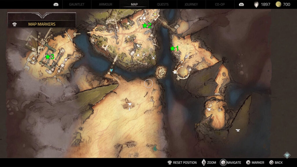 Atlas Fallen Caladrias Forbidden Lands Sand Echoes locations map