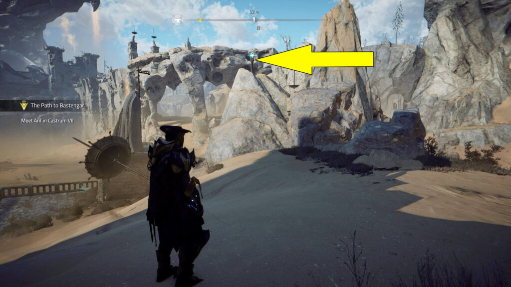 Vantage Point #1 is found on top of a tall rock