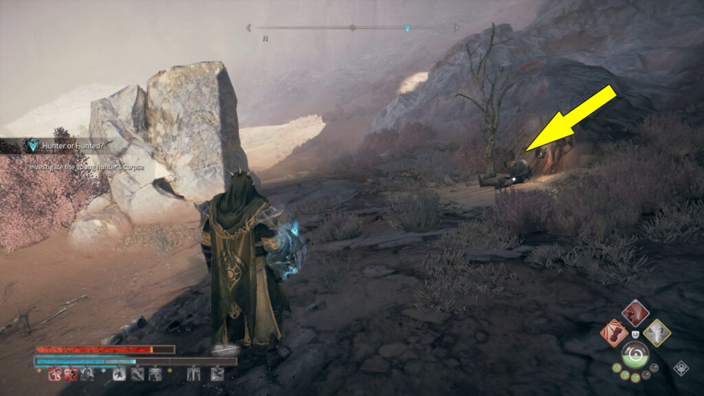 The Young One is found behind a large rock.