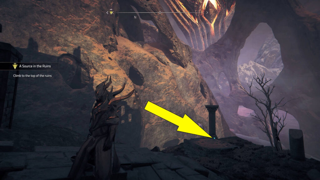 Anvil #5 (Ruins Ascent) is located next to a column
