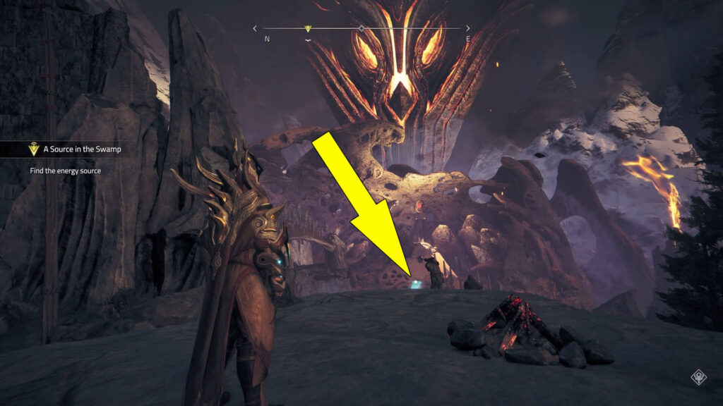 Lore Item #3 (A Knight's Plight) can be found close to a fire on the edge of a cliff