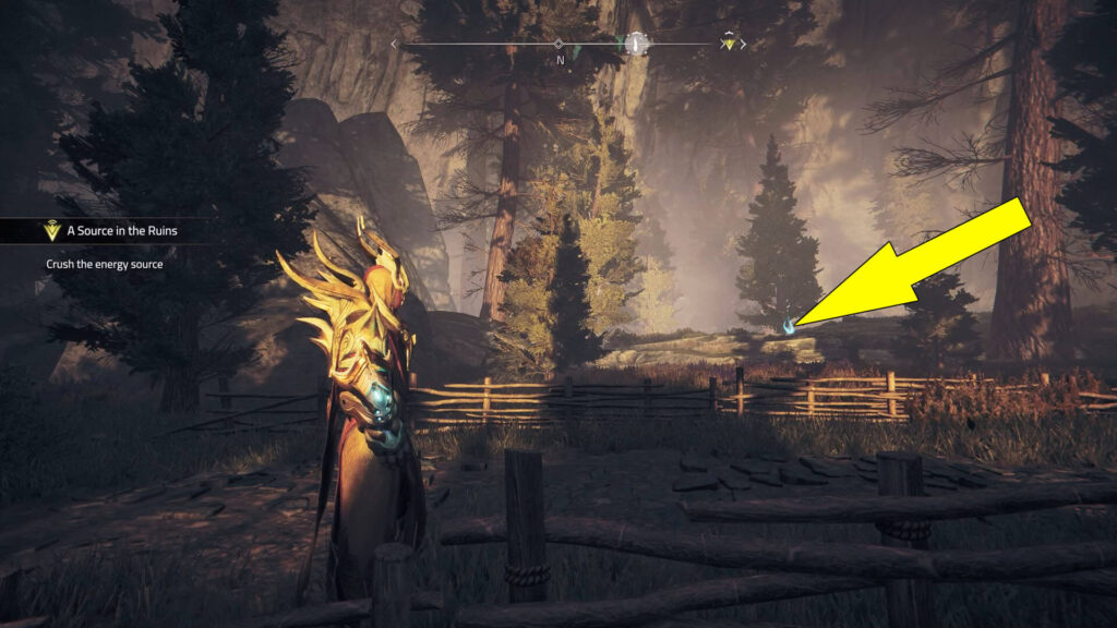 Sealing Totem #5 is located next to a tree
