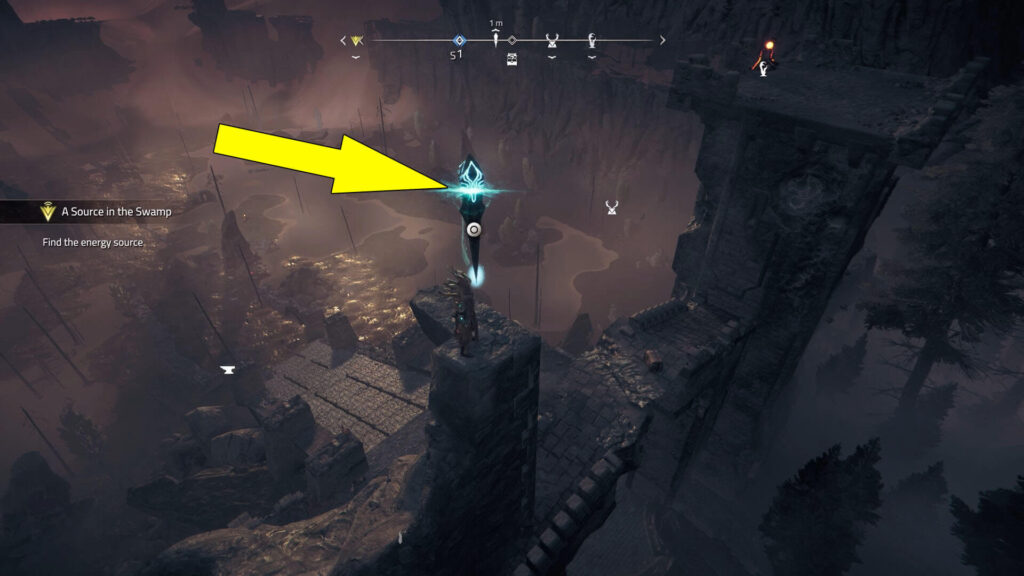 Vantage Point #2 can be found above a huge gate