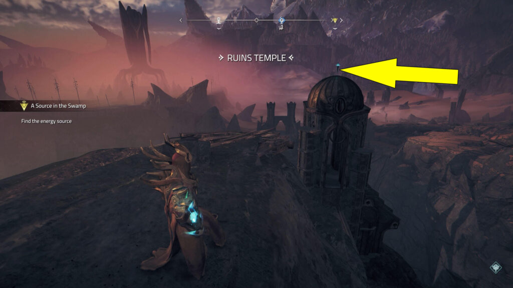 Vantage Point #4 is found on a roof in the Ruins area