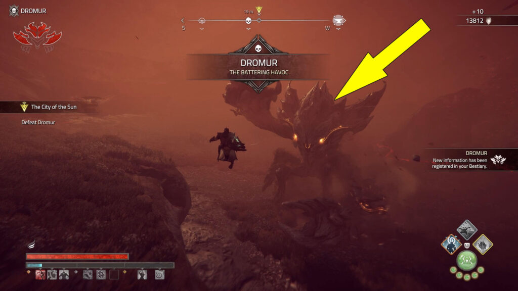 Elite Foe #1 (Dromur) is found next to the Southern Watchtower