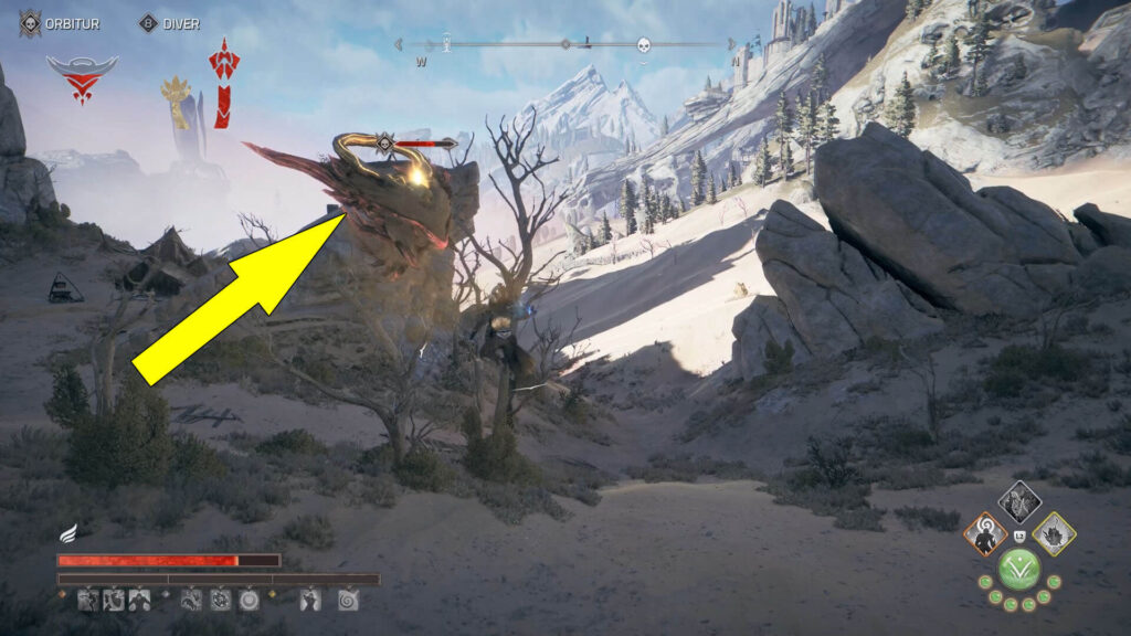 Elite Foe #4 (Orbitur) is found north of Nyaal's Prison