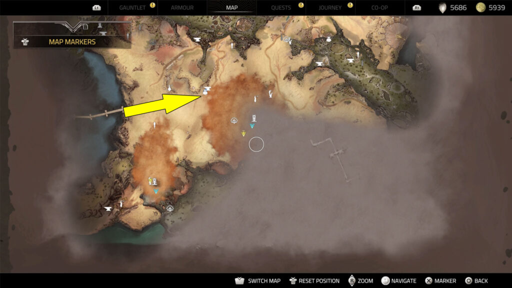 Atlas Fallen What Was Left Behind starts at the Hunter's Camp in The Wildlands region.