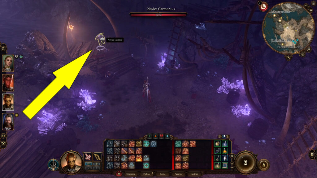 You can quickly shove Novice Garmor on the docks into the water and kill him instantly.