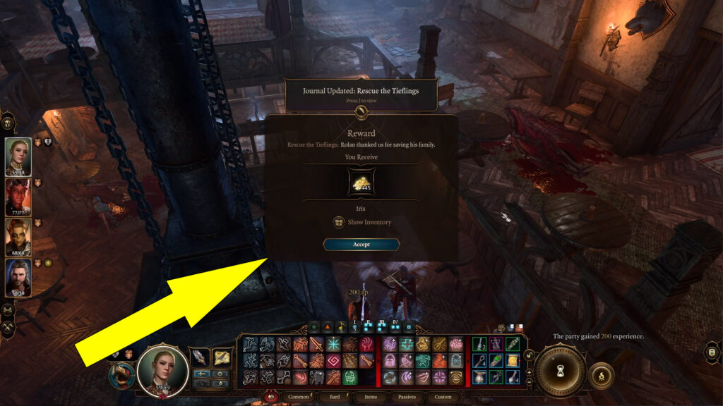 After you rescue Rolan, return to the Last Light Inn and interact with him to finish the the Find Rolan in the Shadows quest in Baldur’s Gate III.