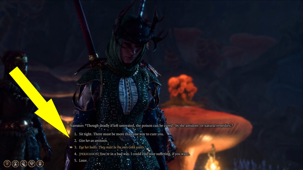 Cure Thulla or simply take her missing boots.