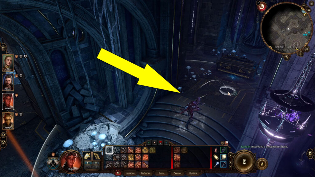 Make sure to jump over the Marble Plates to avoid triggering the vents and releasing the black fog.