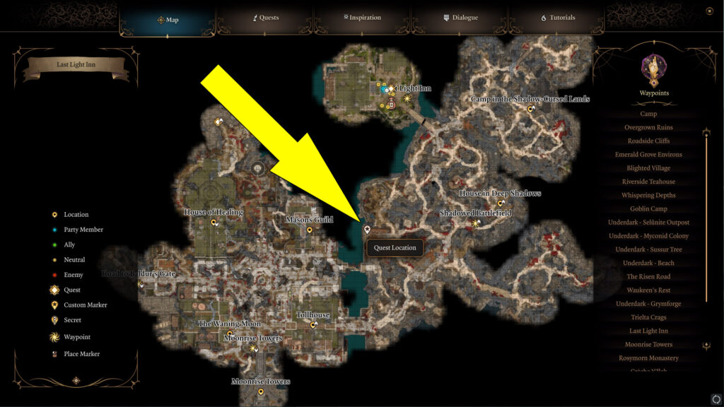 To begin the Investigate the Selunite Resistance, simply read the note found in the Potter's Chest.