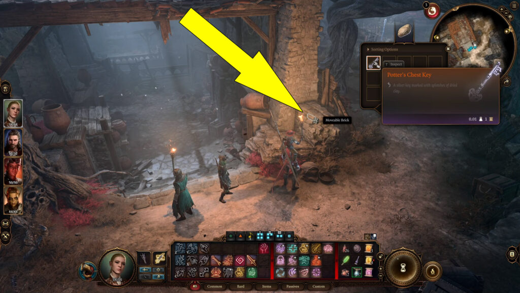Potter's Chest Key Location