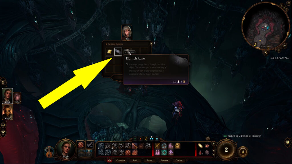 Eldritch Rune located on a Dead Thrall in the eastern room.