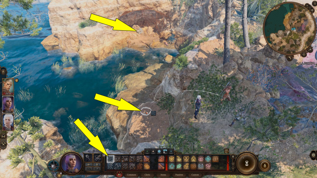 To get to the Scuffed Rock, use the jump action.