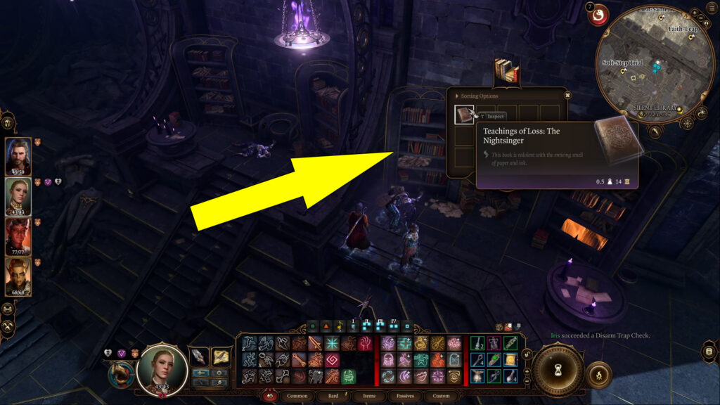 baldurs gate 3 silent library riddle of the night puzzle book - GameClubz