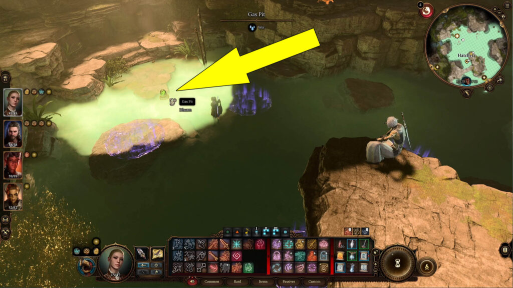 Disarm the Gas Pit beneath the Githyanki Egg before interacting with it.