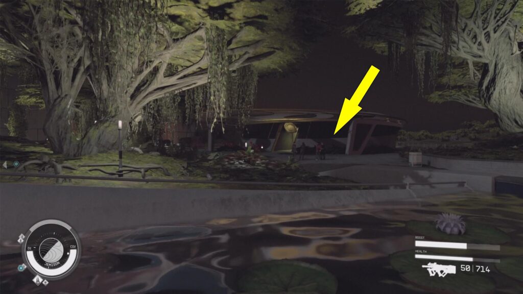 Starfield An Invitation mission starts in front of the Sanctum Universum building.