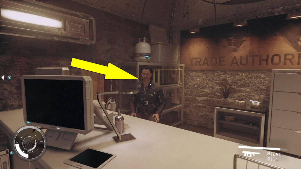 Duncan Lynch is found in the Trade Autorithy building in Akila City