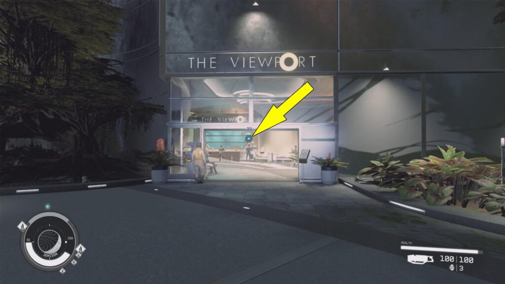 Starfield Distilling Confidence mission starts by talking to Nyssa inside the Viewport Bar.