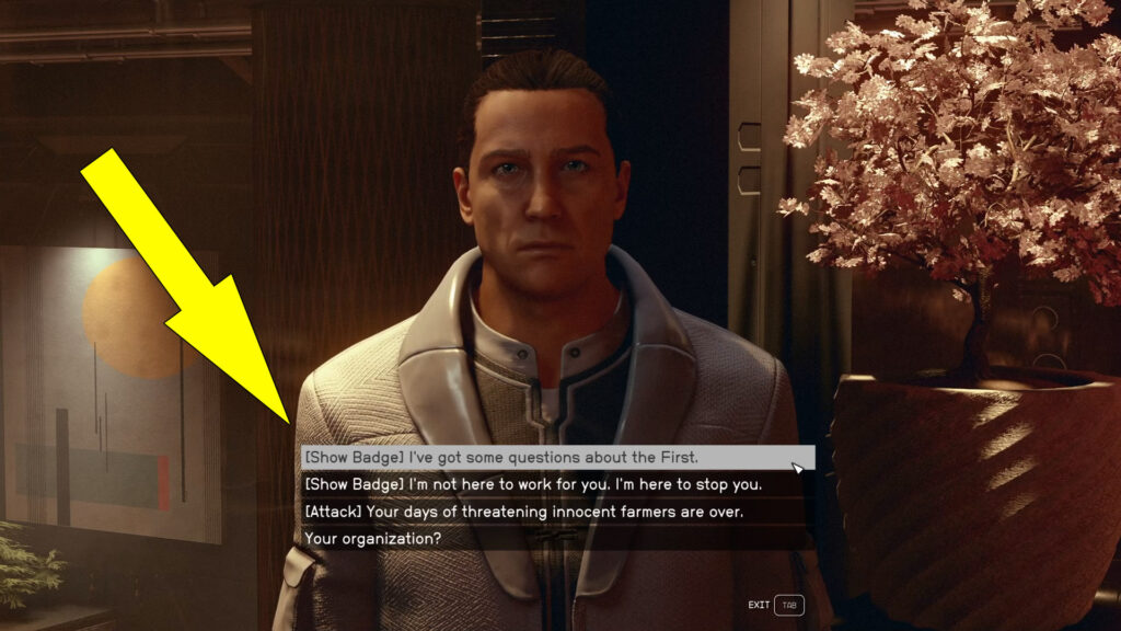 When you enter Marco's office, he will greet you, and you will face a difficult decision as you introduce yourself.