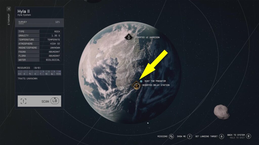 The predator is found on Planet Hyla II.