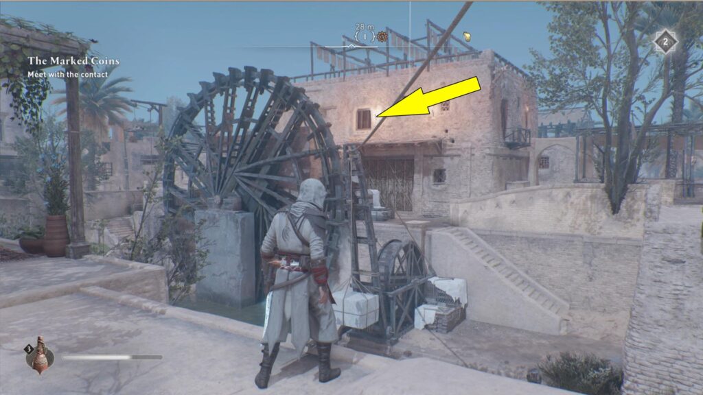 To get the treasure get inside the windmill.