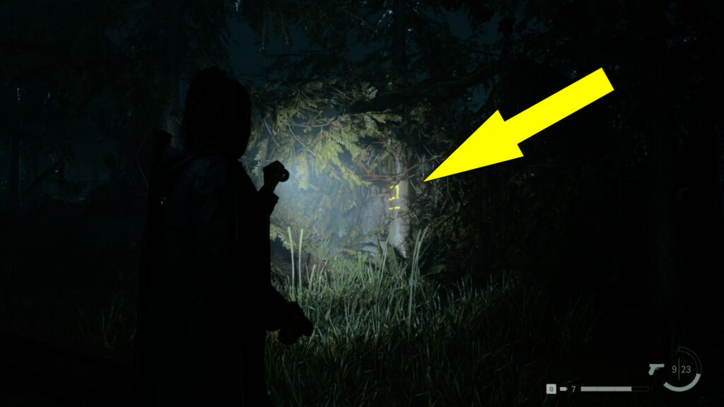 You can find the Lake Cabins Stash Key behind the tree marked with number 2.