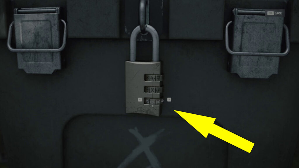 The correct combination to unlock the cult stash is depicted in this image.