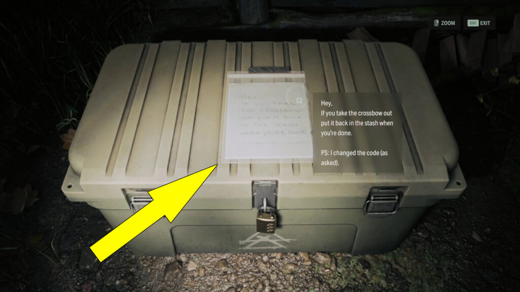 Crossbow Cult Stash Note