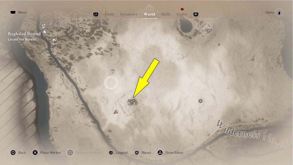 Assassin’s Creed Mirage Dur-Kurigalzu Gear Chest is found in an underground camp.