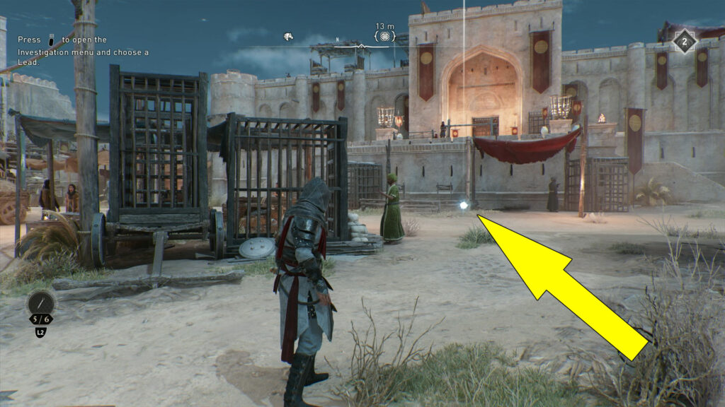 Look for the site orb in front of Damascus Prison Gate.