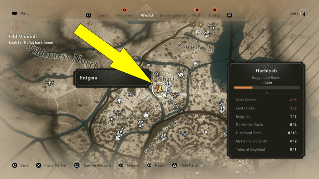 You can find this Enigma in Shari’ district.