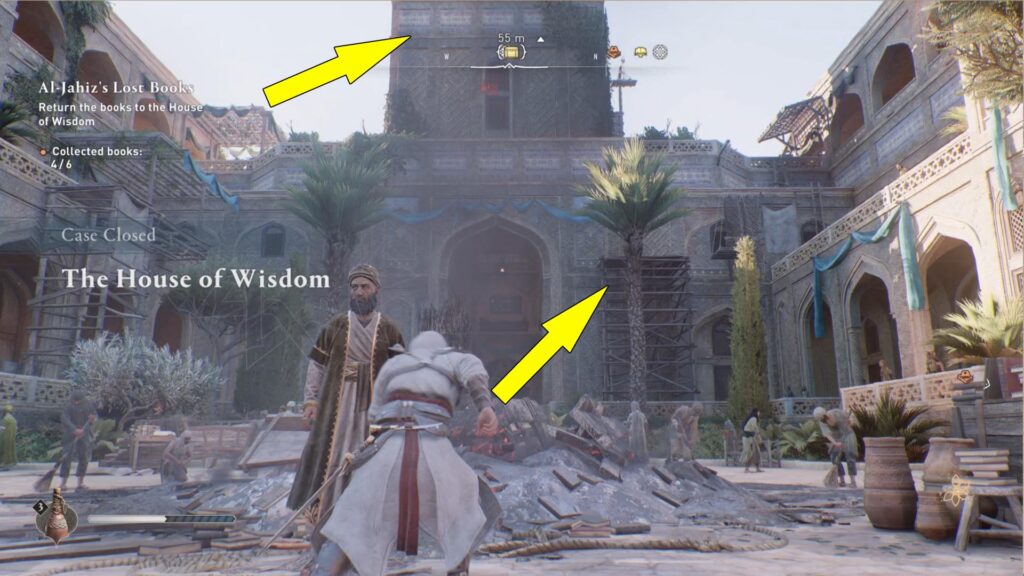The AC Mirage House of Wisdom Chest is in a tower on the roof.