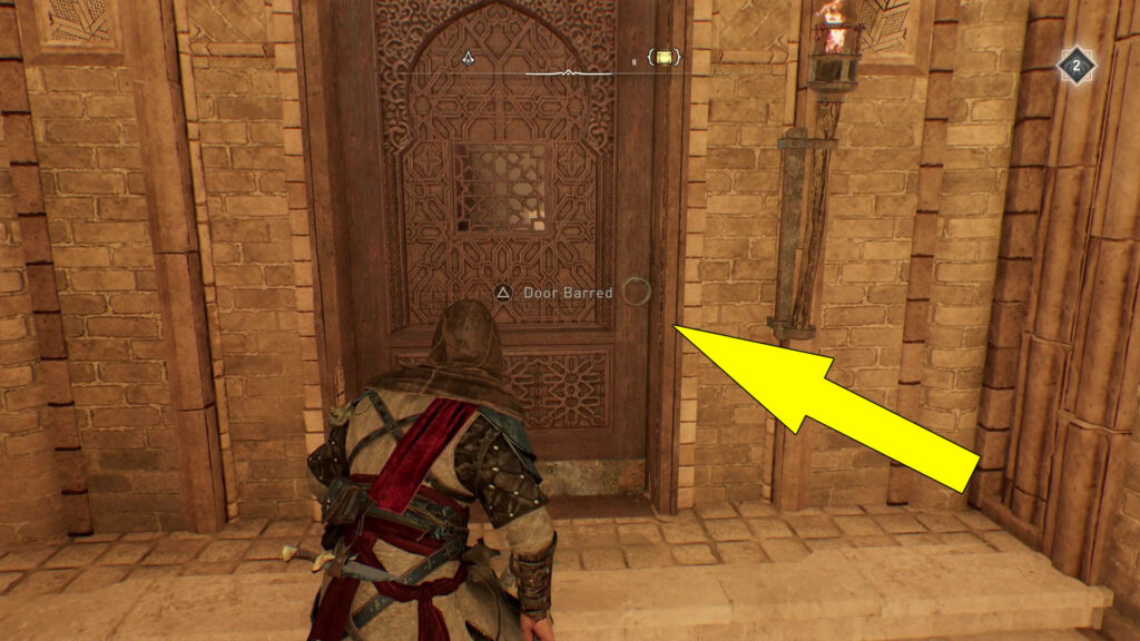 The door leading to the Gear Chest is barred.