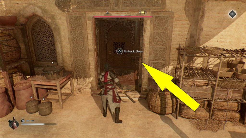 Unlock the door using the Tax Collector's Mansion Door Key.