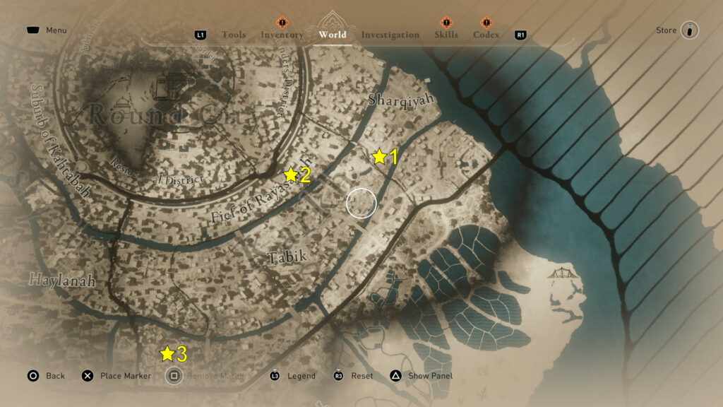 In the Karkh region, there are three viewpoints that can be found and synchronized.
