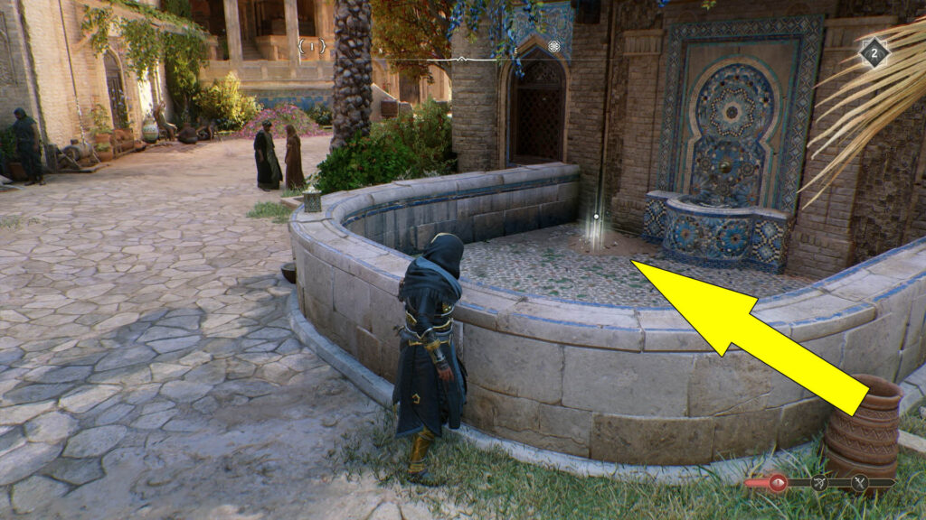 The Bedouin Talisman can be found in the Mazalim Courts' fountain.