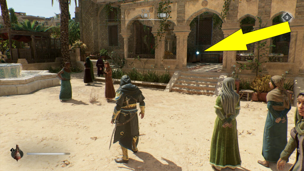You can find this site on the east side of the Harem building.