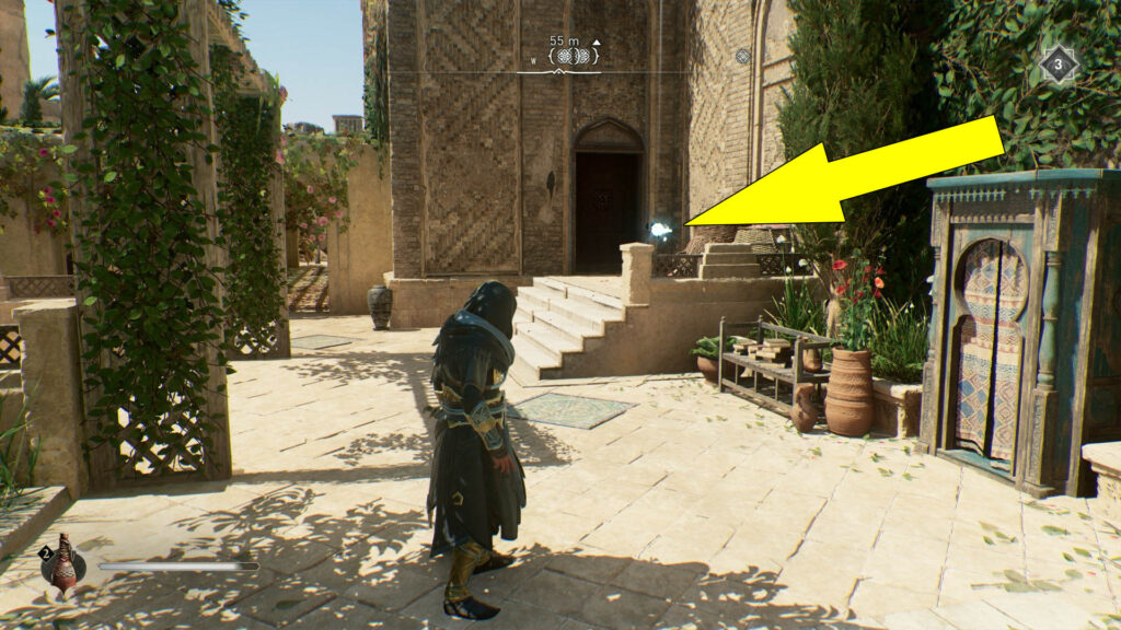 This site is one on the southeast corner of the Harem building.