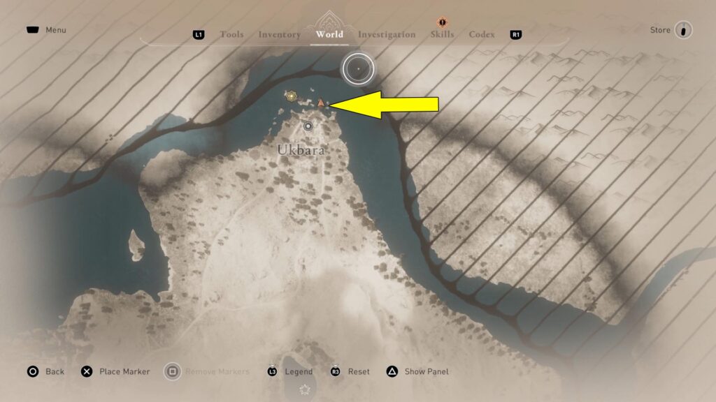 The AC Mirage Surrender Enigma solution is in Ukbara.