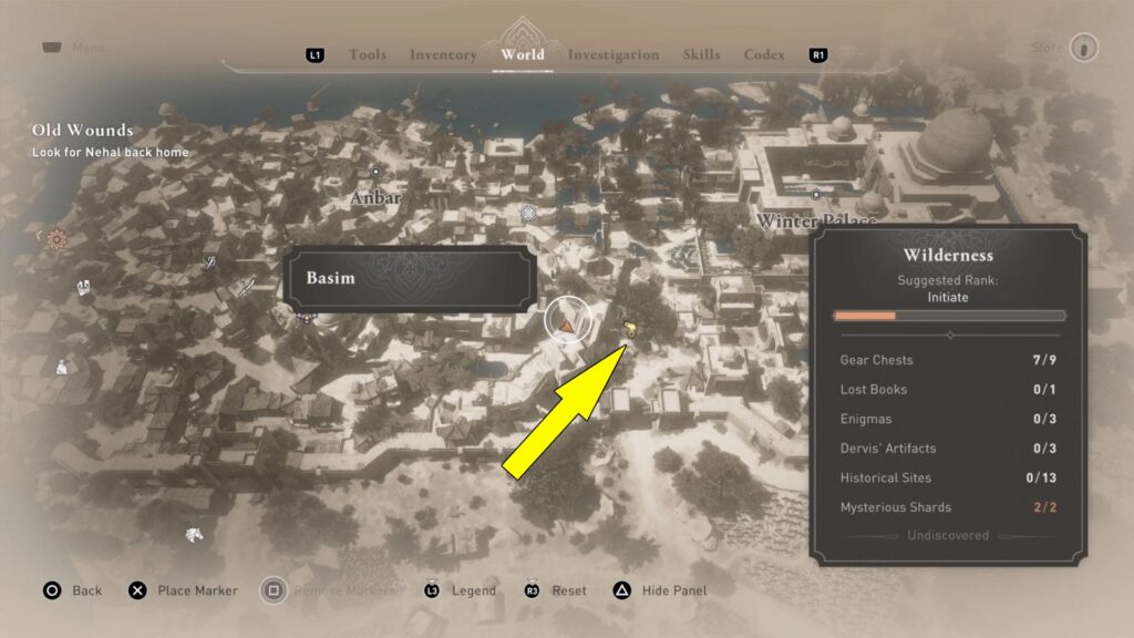 The first Assassin's Creed Mirage Wilderness Dervis Artifact in found in Anbar