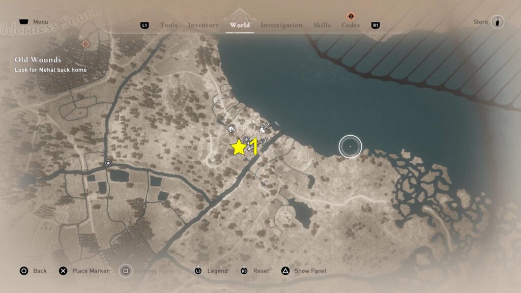 The first Assassin’s Creed Mirage Wilderness Mysterious Shard is in Jarjaraya
