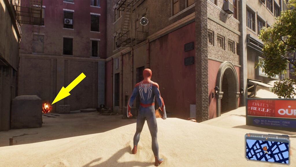 The first Spider-Man 2 Chinatown Marko’s Memory is found in a back alley.