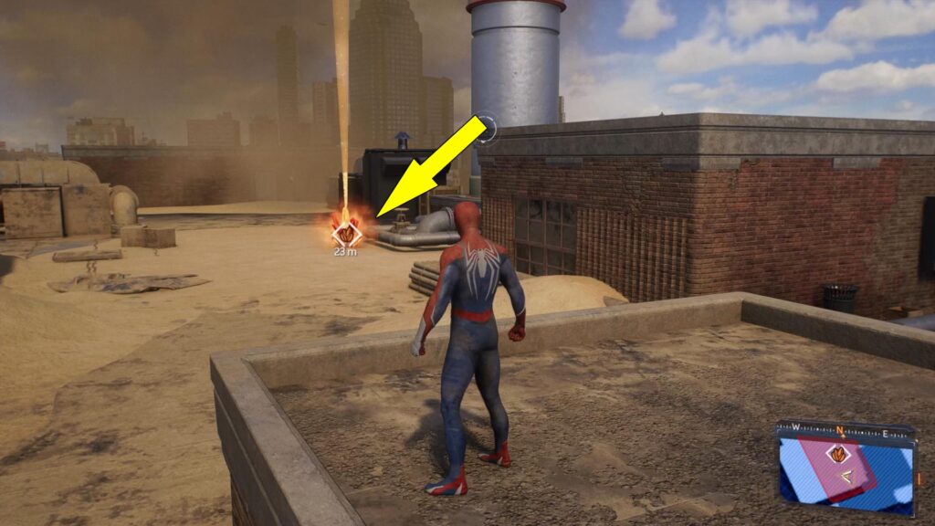 Look for Marko's Memory collectible on top of Loaves and Wishes Factory.