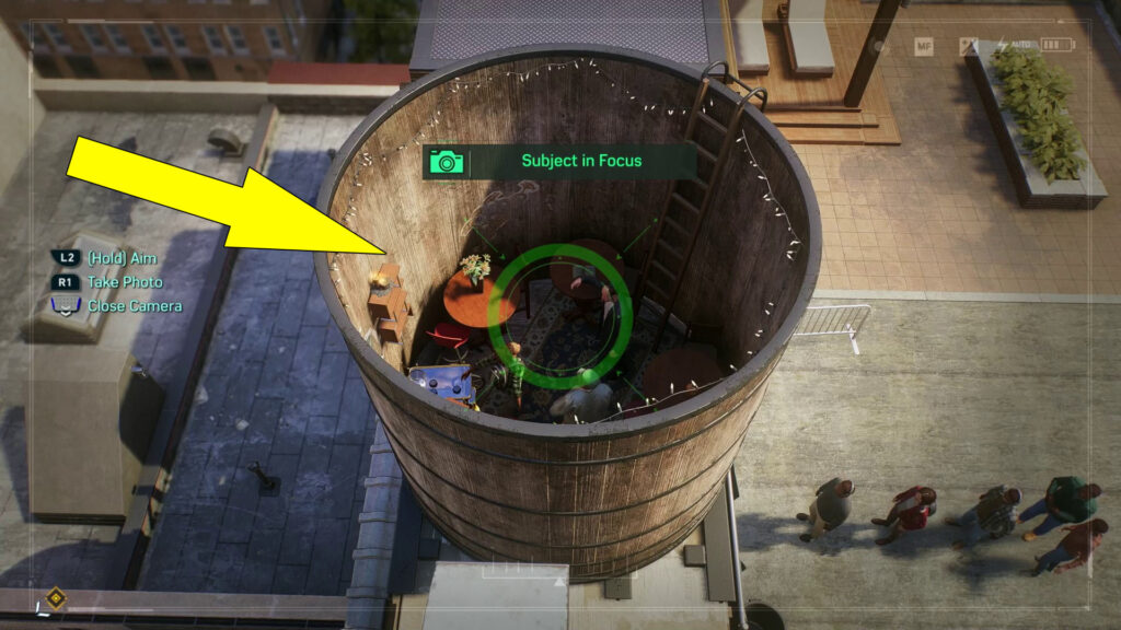 The Photo Op can be taken inside a hollowed-out water tower.