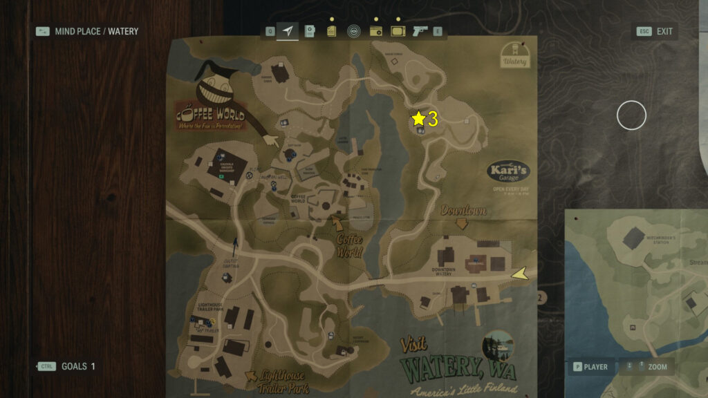 Watery Crossbow Location Map