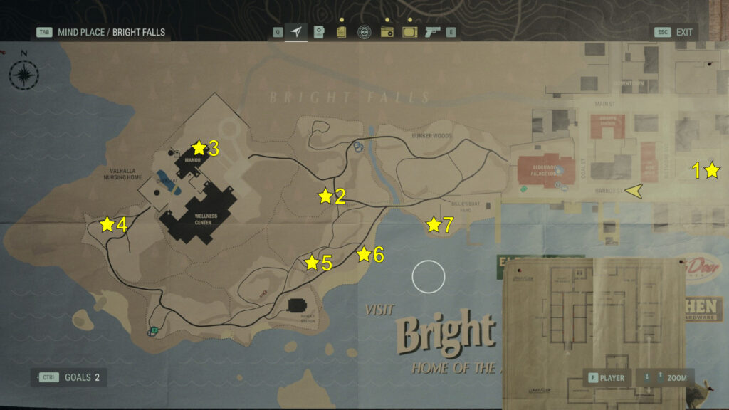 Bright Falls Lunchboxes Locations Map