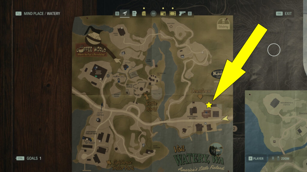 Watery Downtown Nursery Rhyme Location Map