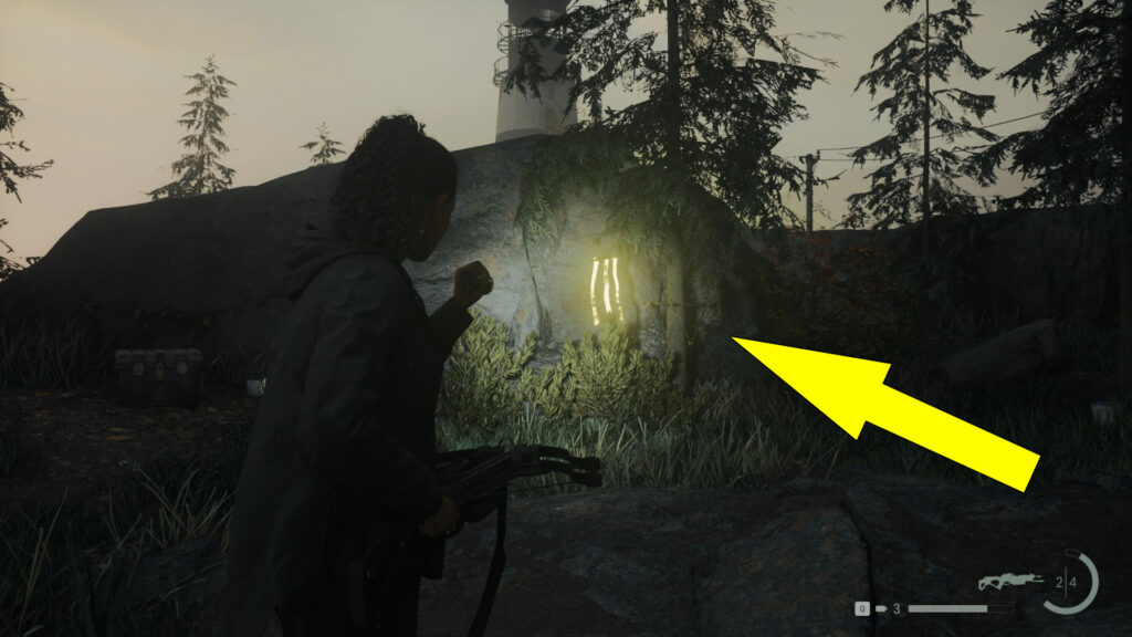 The third symbol location of the puzzle.